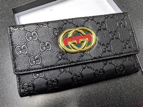 authentic black gucci wallet|original Gucci wallet.